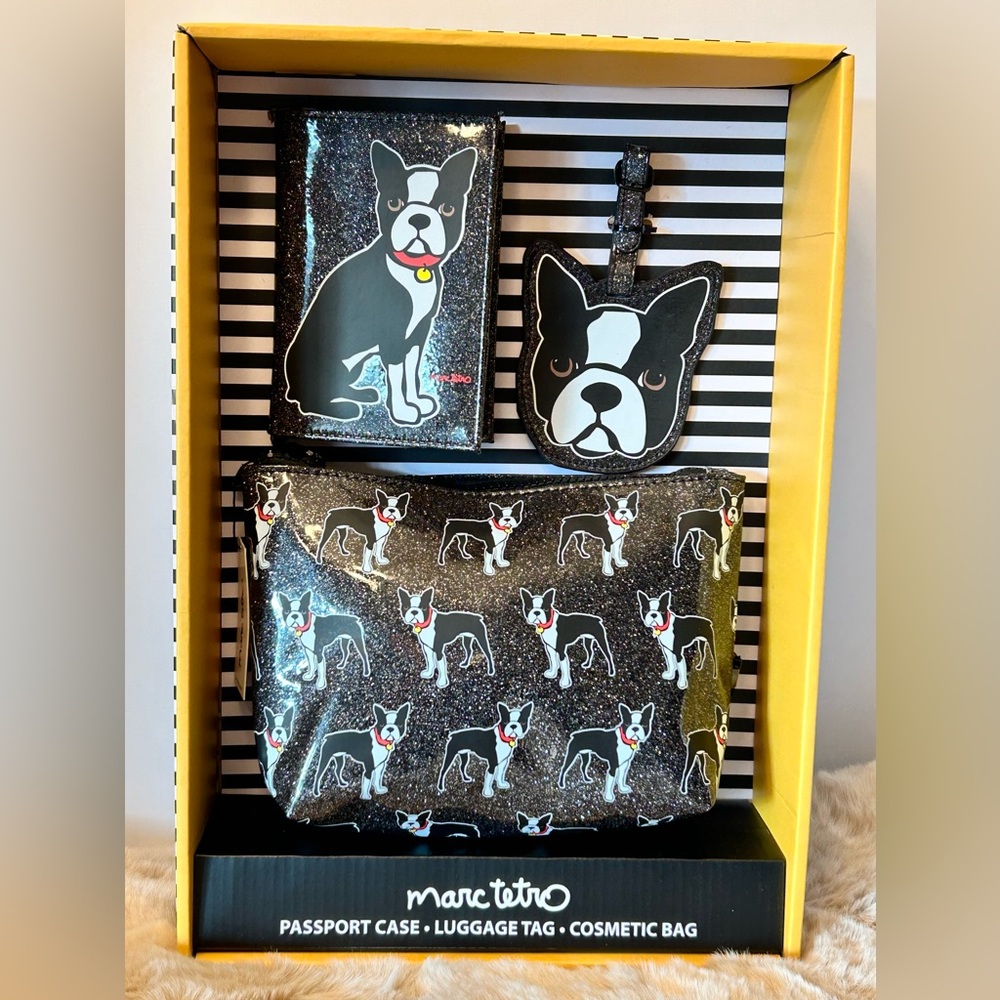 MARC TETRO French Bull Dog Travel Gift Box NWT
